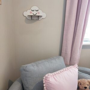 Sleepy Cloud Mini Shelf Nursery Decor Wall Hanging