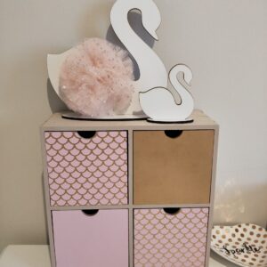 Freestanding Swan Bedstand Nursery Decor with tulle pompom