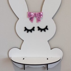 Sleepy Bunny Rabbit Mini Shelf Nursery Decor