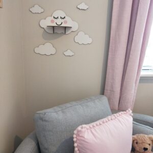 Sleepy Cloud Mini Shelf Nursery Decor Wall Hanging