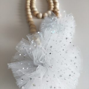 Silver Tulle PomPom