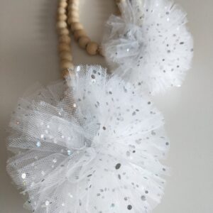 White Tulle PomPom