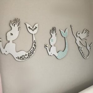 Mermaid Wall Hanging Set of 3 | By Dezign Gifts