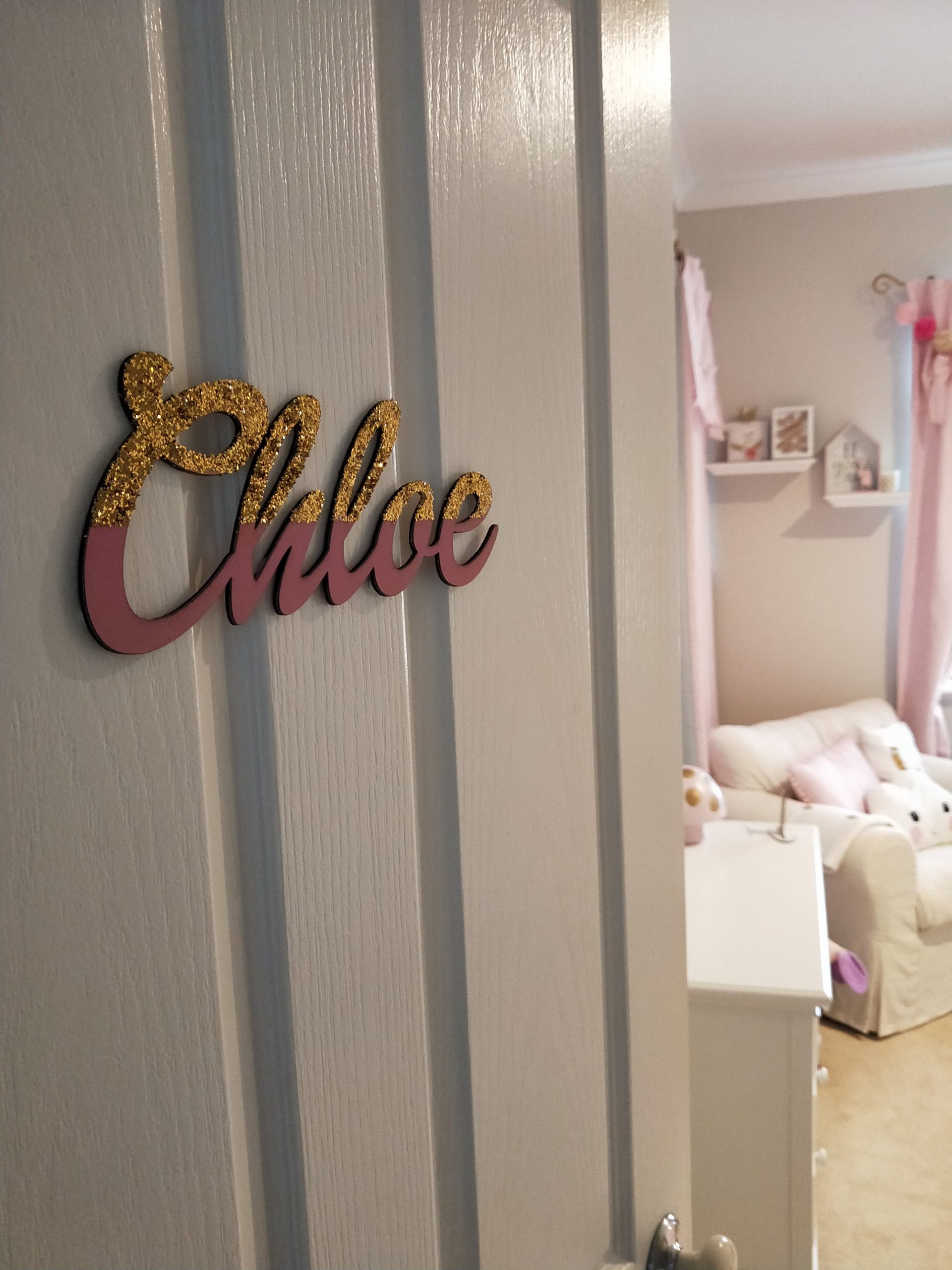 Personalised Handmade Kids Door Sign