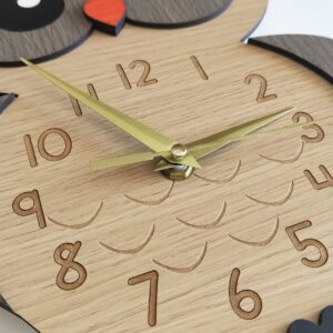Owl Wooden Wall Clock for Nursery | By Dezign Gifts