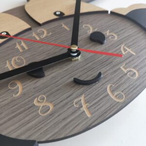 Moose Wooden Wall Clock for Nursery