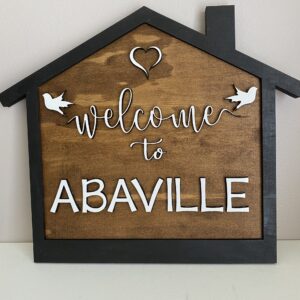 Customised "Welcome to" Wall Sign