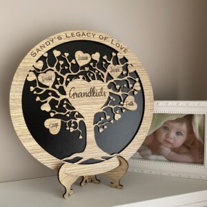 Grandma Family Tree - Personalised black