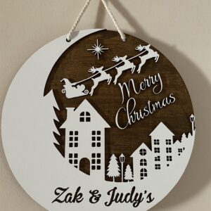 3D Custom Christmas with family wall hanger | By Dezign Gifts