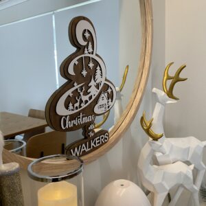 Personalised Christmas Door Hanger with Family Name | By Dezign Gifts