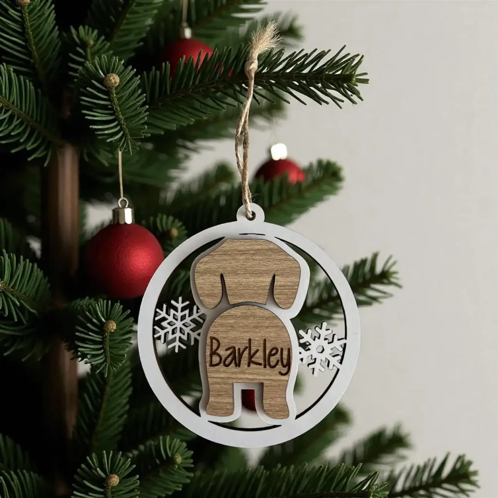 Custom Christmas Bauble Dog Butt Beagle